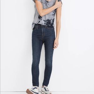 Madewell 11" High-Rise Skinny Jeans in Birchfield Wash size 25